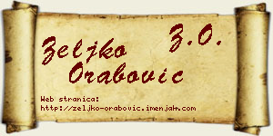 Željko Orabović vizit kartica
